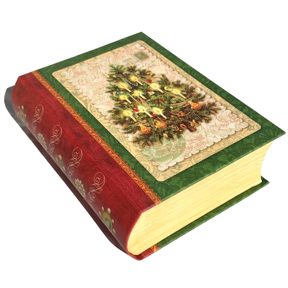 Punch Studio Candle Christmas Tree Book Box (62887), Small